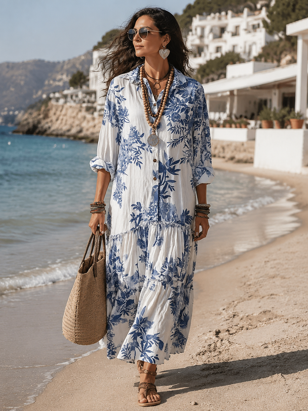 Chloe | Floral Button Maxi Dress
