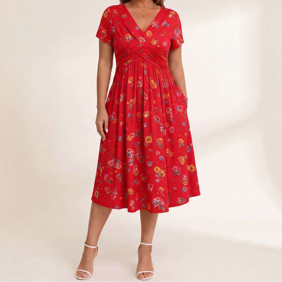 Theresa™ Floral Twist Waist Dress