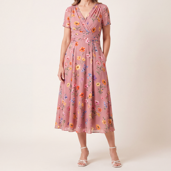 Theresa™ Floral Twist Waist Dress