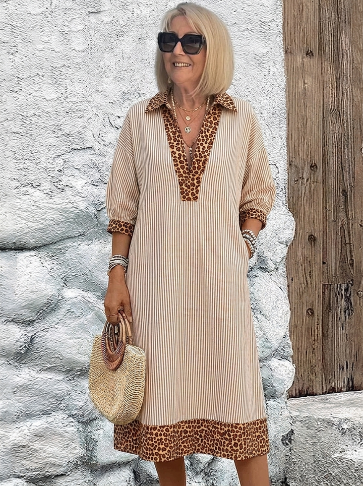 Gaudine™ - Leopard Print Midi Dress