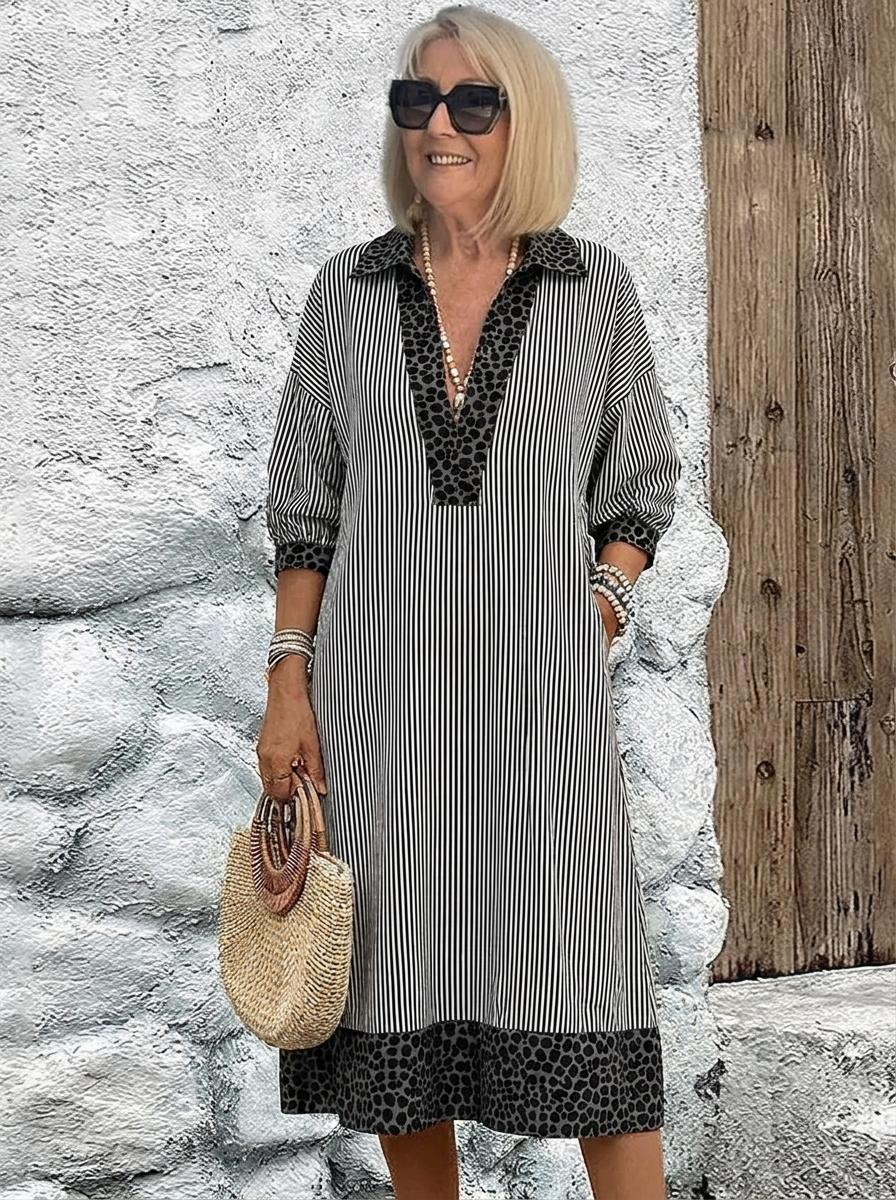 Gaudine™ - Leopard Print Midi Dress